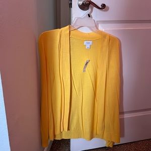 Yellow cardigan